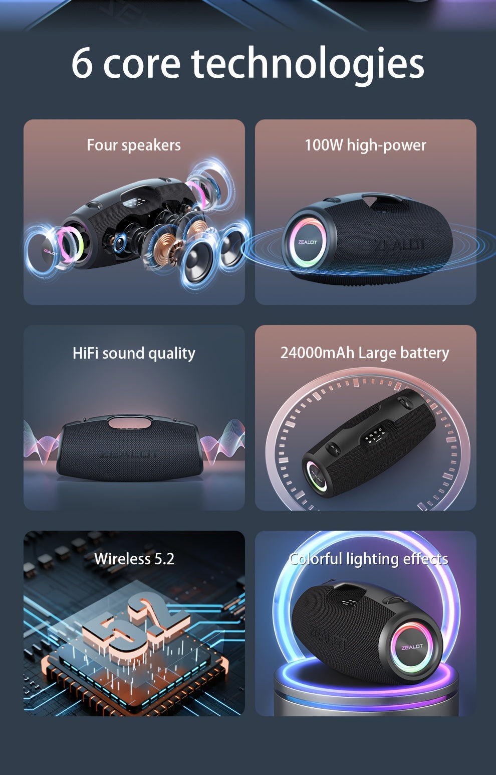 100W Large Speaker Zealot™