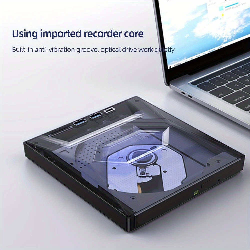 5-in-1 External DVD/CD Drive with USB 3.0 & Type-C™