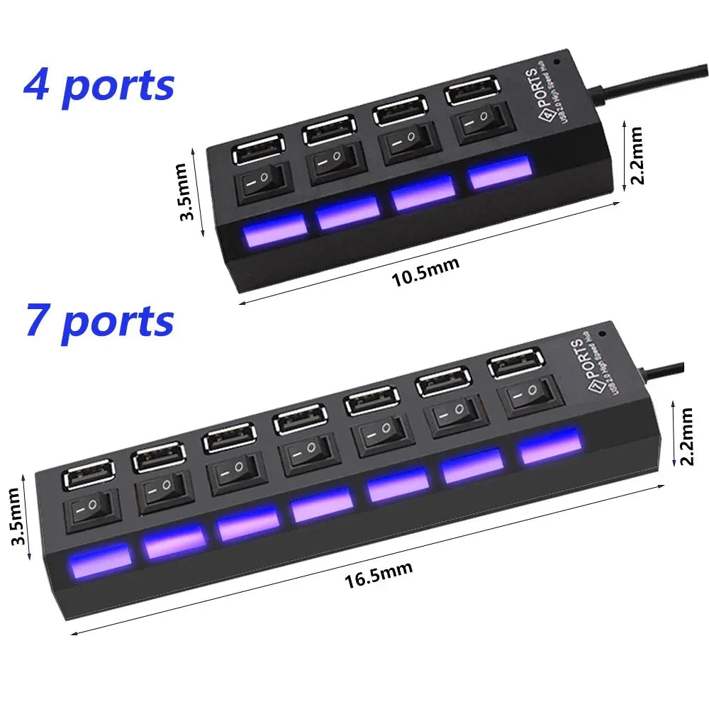 USB 2.0 Hub USB Hub 2.0 Multi USB Splitter Hub™ - RS Store
