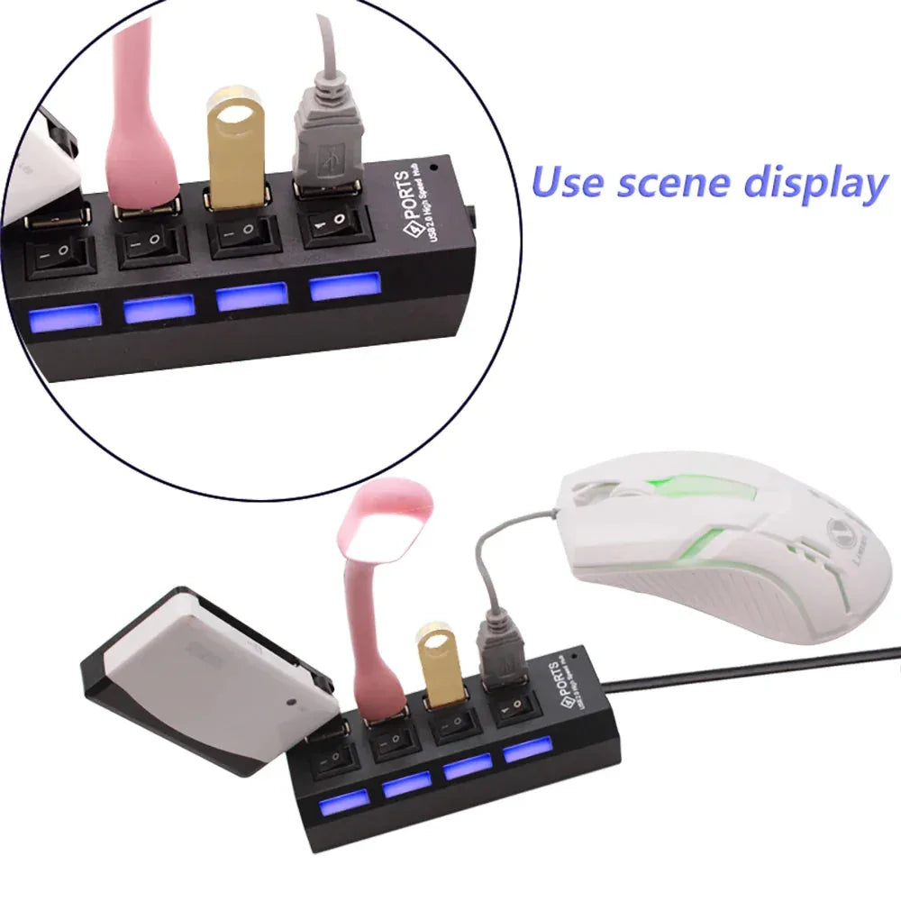 USB 2.0 Hub USB Hub 2.0 Multi USB Splitter Hub™ - RS Store