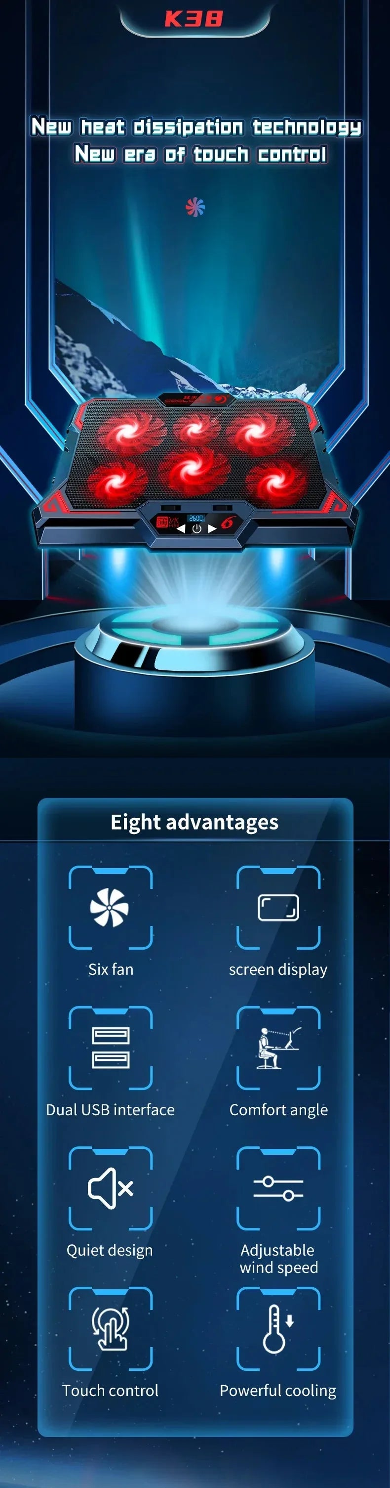 17inch Gaming Laptop Cooler Coolcold™ - RS Store