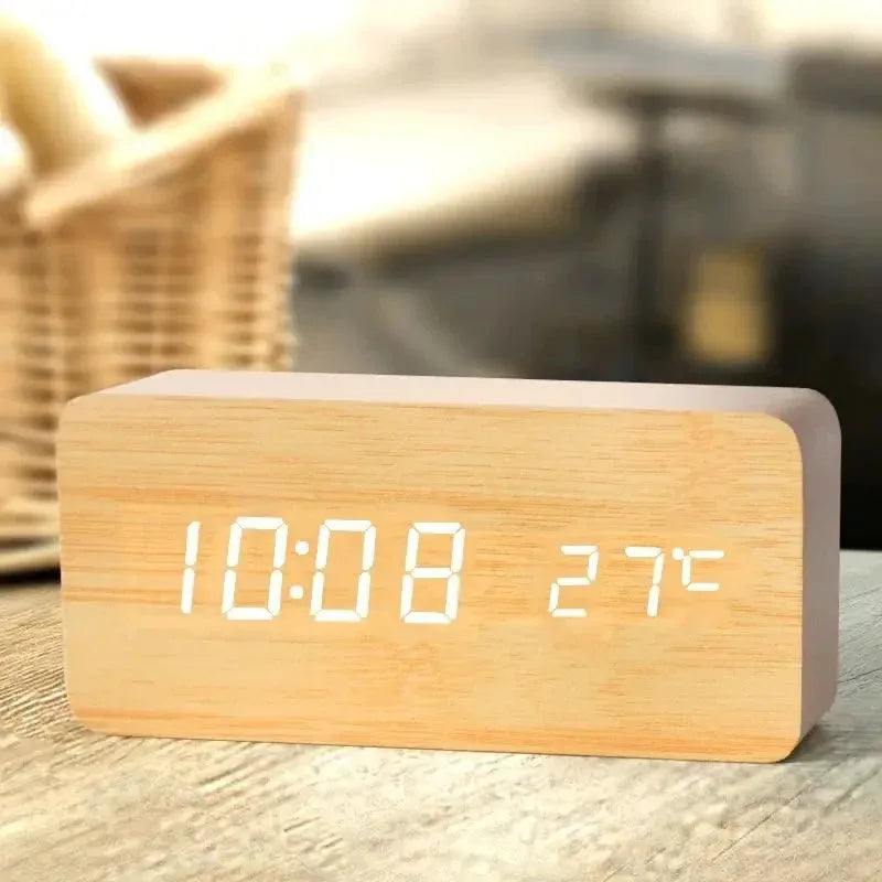 Wooden Digital Alarm Clock Niditon™ - RS Store