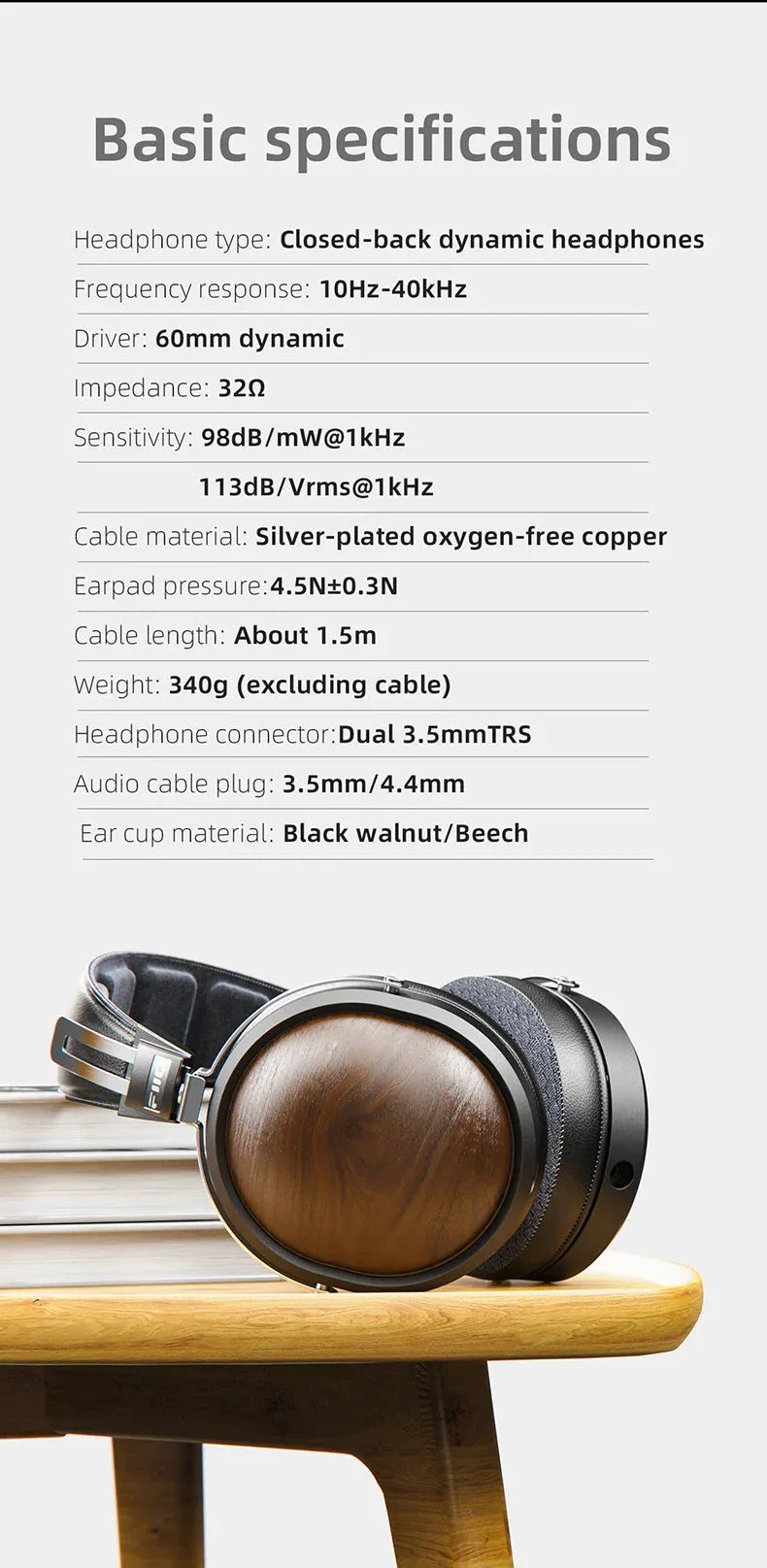 Closed-Back Over-Ear Headphones FiiO™ - RS Store