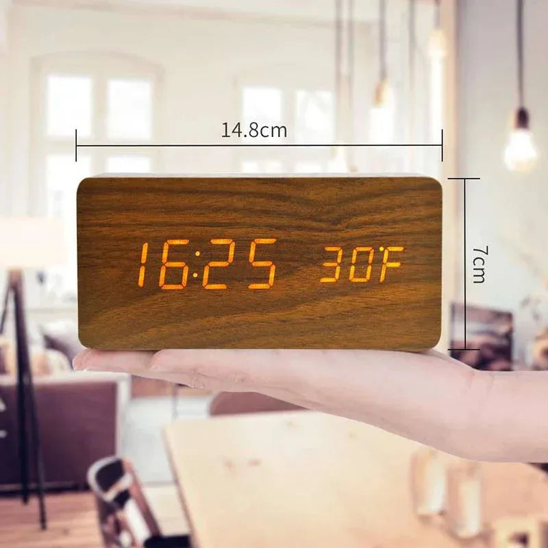 Wooden Digital Alarm Clock Niditon™ - RS Store