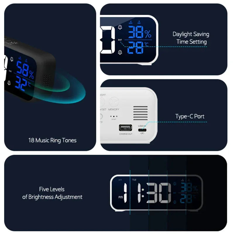 Digital Alarm Clock Niditon™ - RS Store