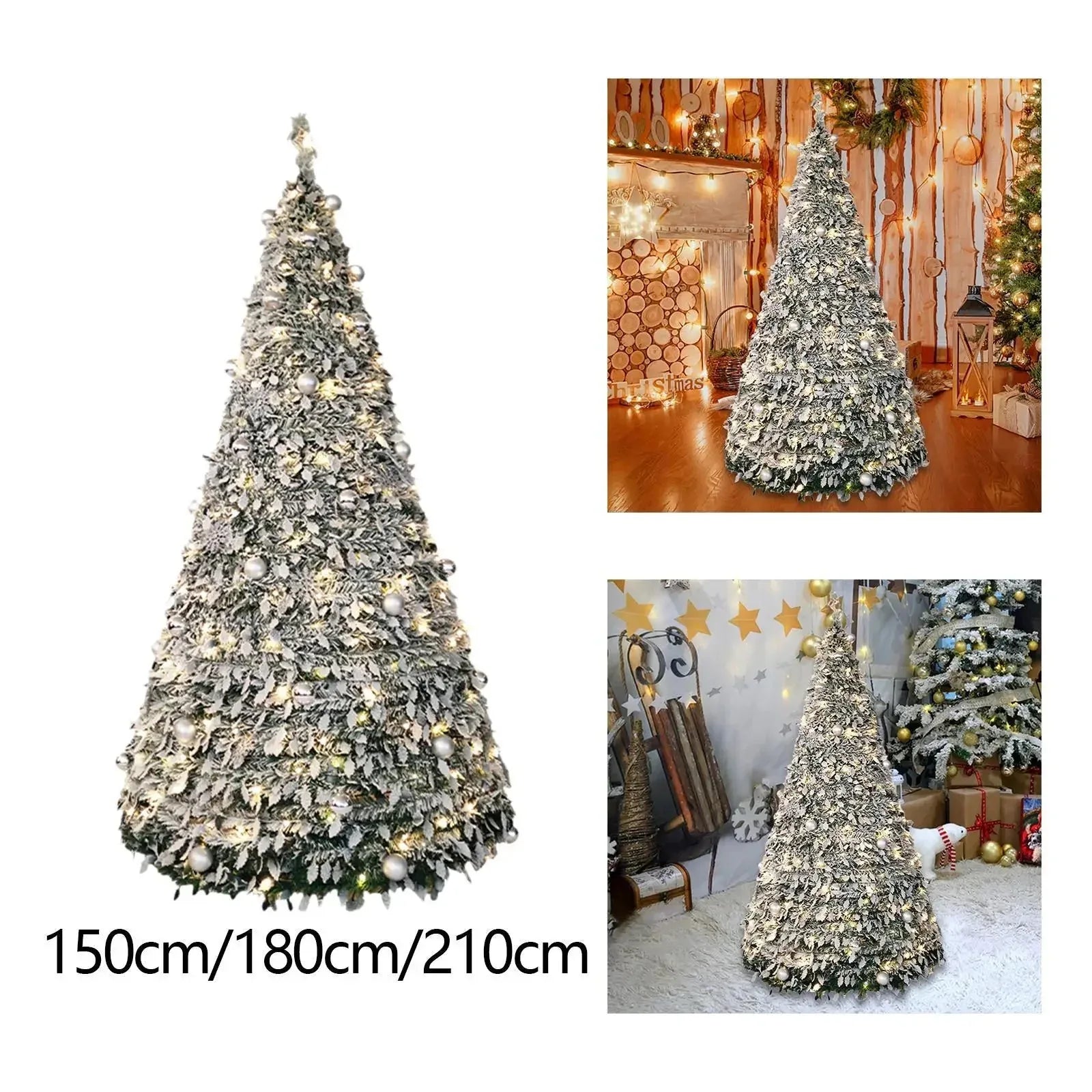150/180/210CM Foldable Christmas Tree with Decorative Lights™ - RS Store