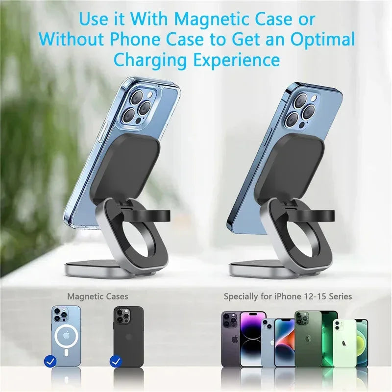 3 In 1 Foldable Magnetic Wireless Charger Stand Vikefon™ - RS Store