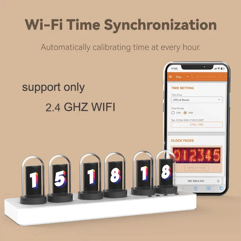 WIFI Control IPS Nixie Tube Alarm Clock Neimz™ - RS Store
