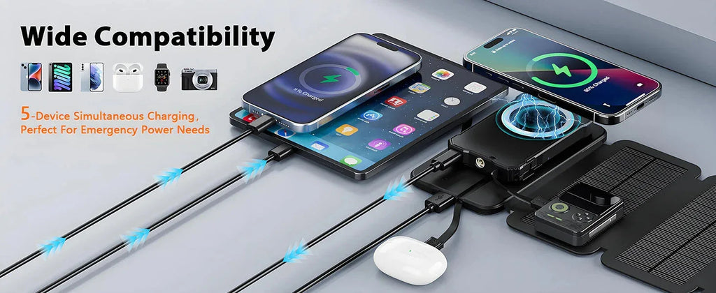 15W Magnetic Wireless 5000mAh Solar Power Bank™ - RS Store