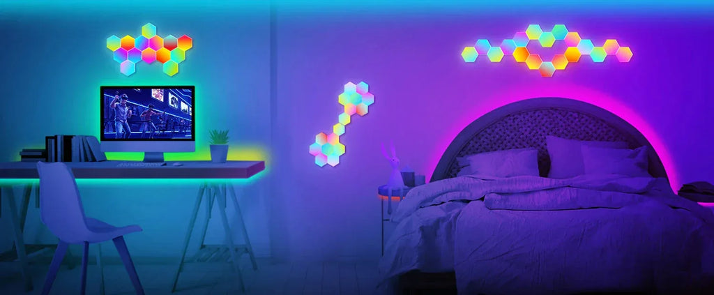RGB Smart Hexagonal Wall Lamp Toucloud™ - RS Store