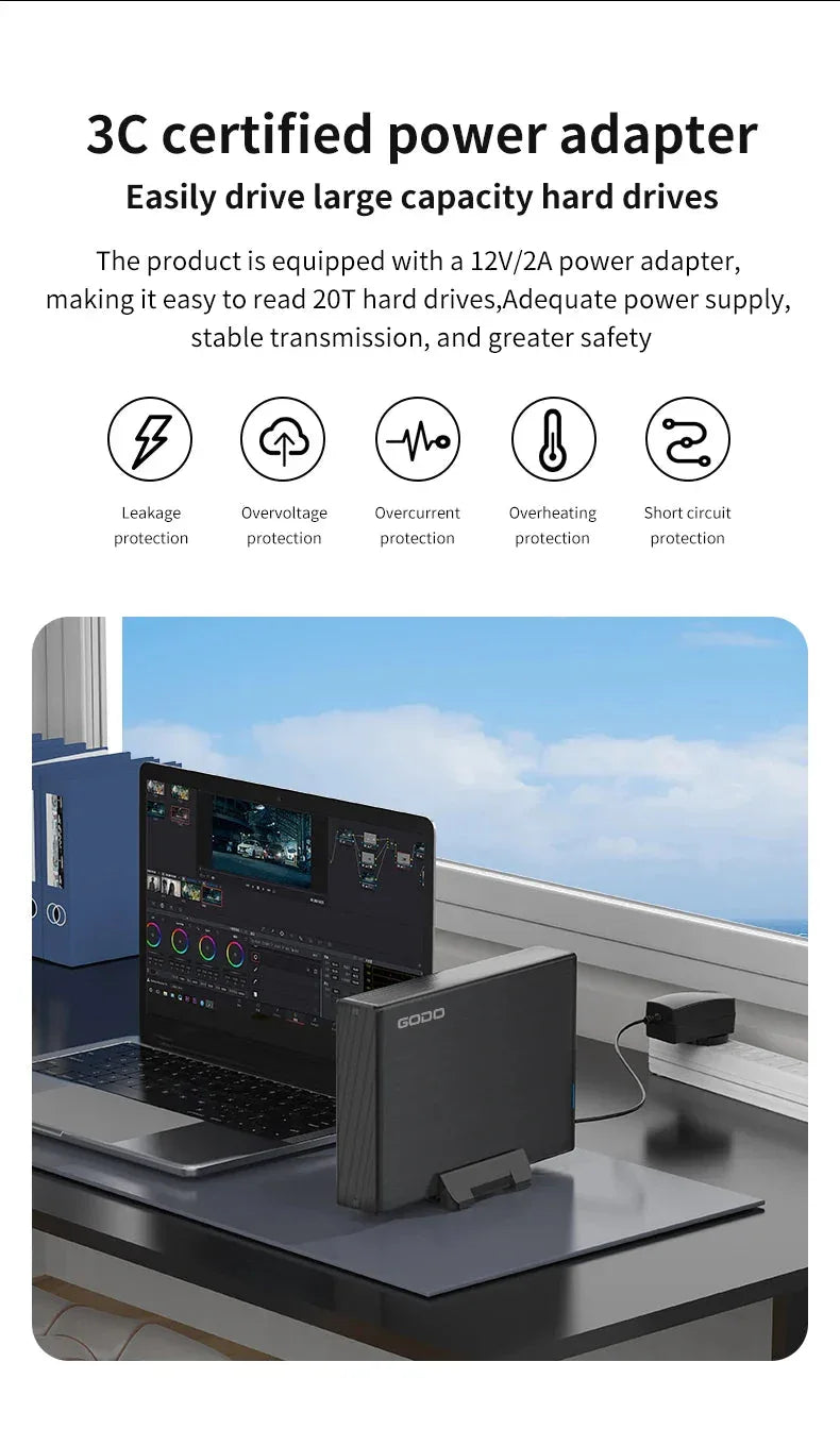 GODO USB 3.0 3.5 Inch SATA HDD SSD External Hard Drive™ - RS Store