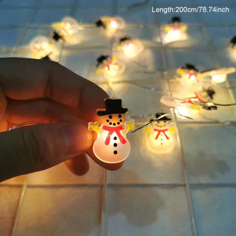 Santa Claus & Snowman LED String Lights™
