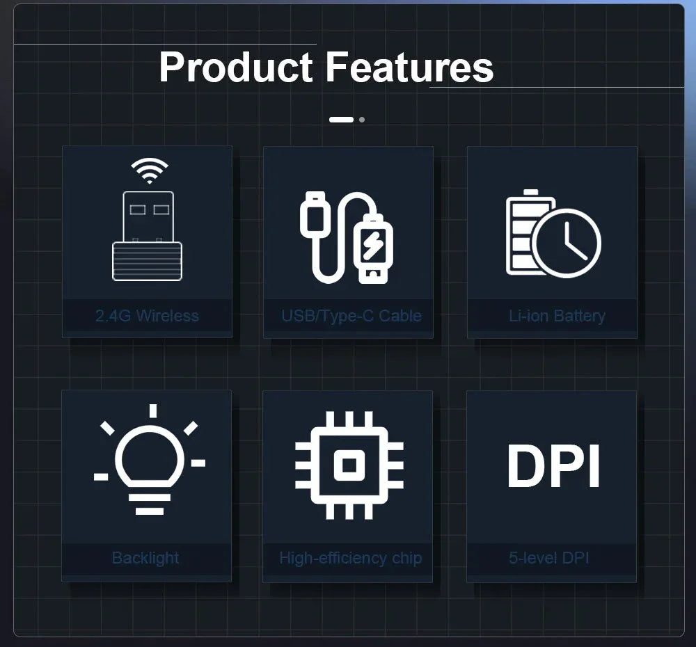 X-33 RGB USB 2.4G Wireless Gaming Mouse 16000 DPI E-yooso™ - RS Store