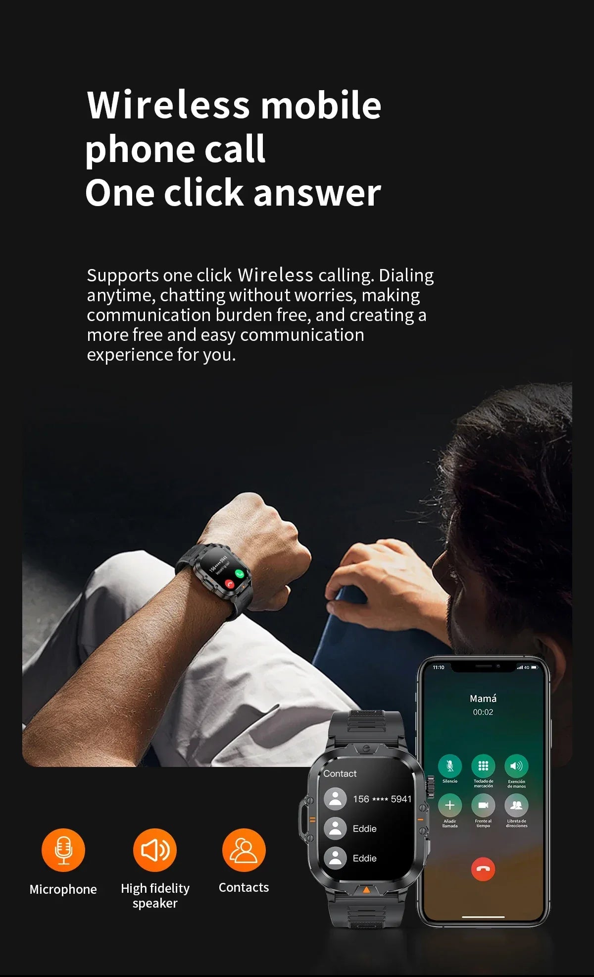 LIGE 2.01-inch HD Screen Men Smart Watch™ - RS Store