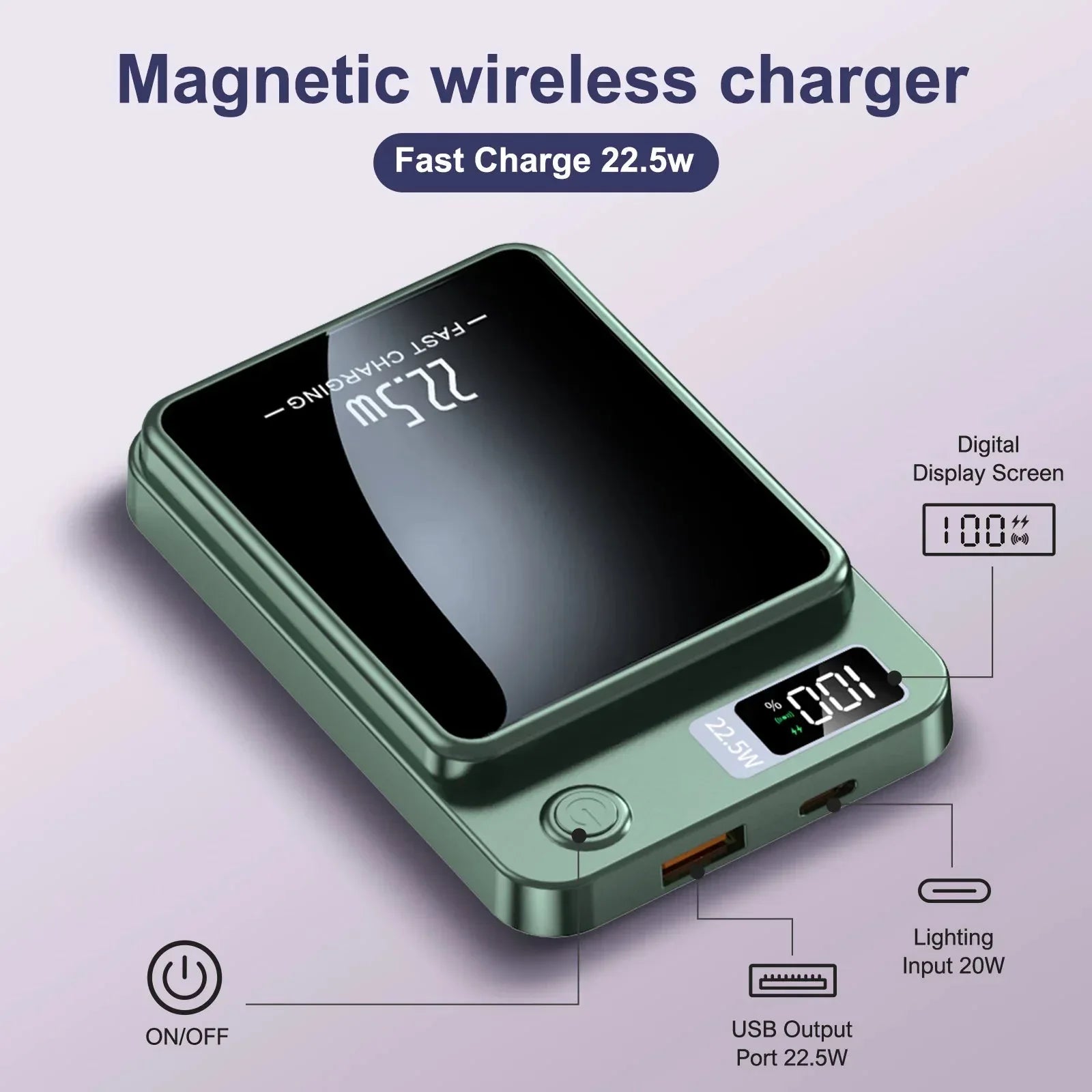 10000mAh Power Bank Magnetic Wireless Charger™ - RS Store
