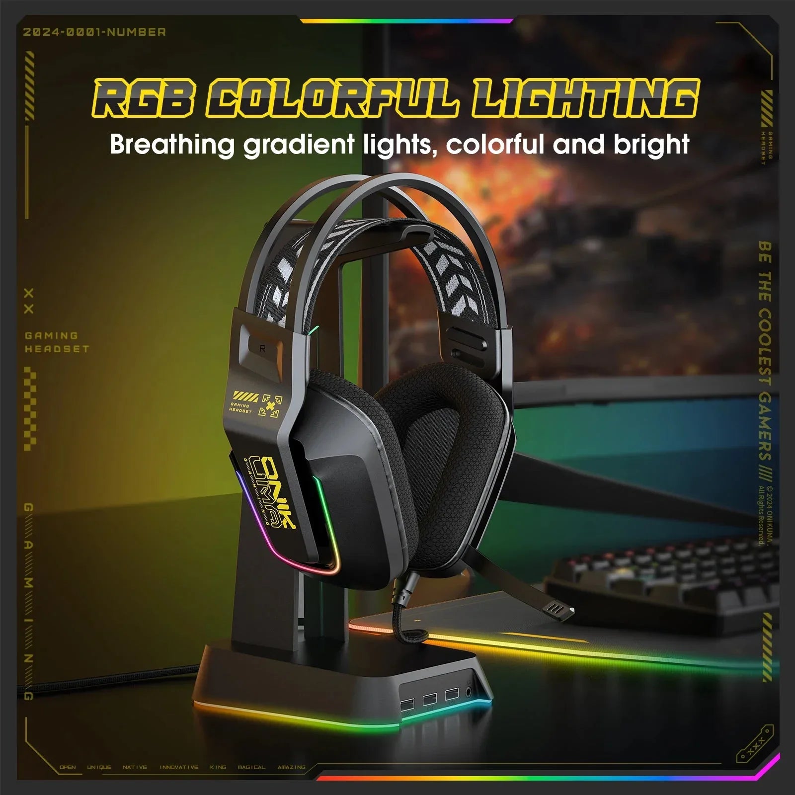 X13 Wired Gaming Headset Onikuma™ - RS Store