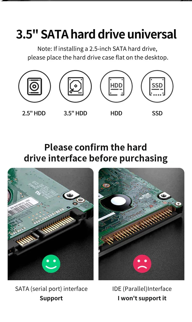 GODO USB 3.0 3.5 Inch SATA HDD SSD External Hard Drive™ - RS Store