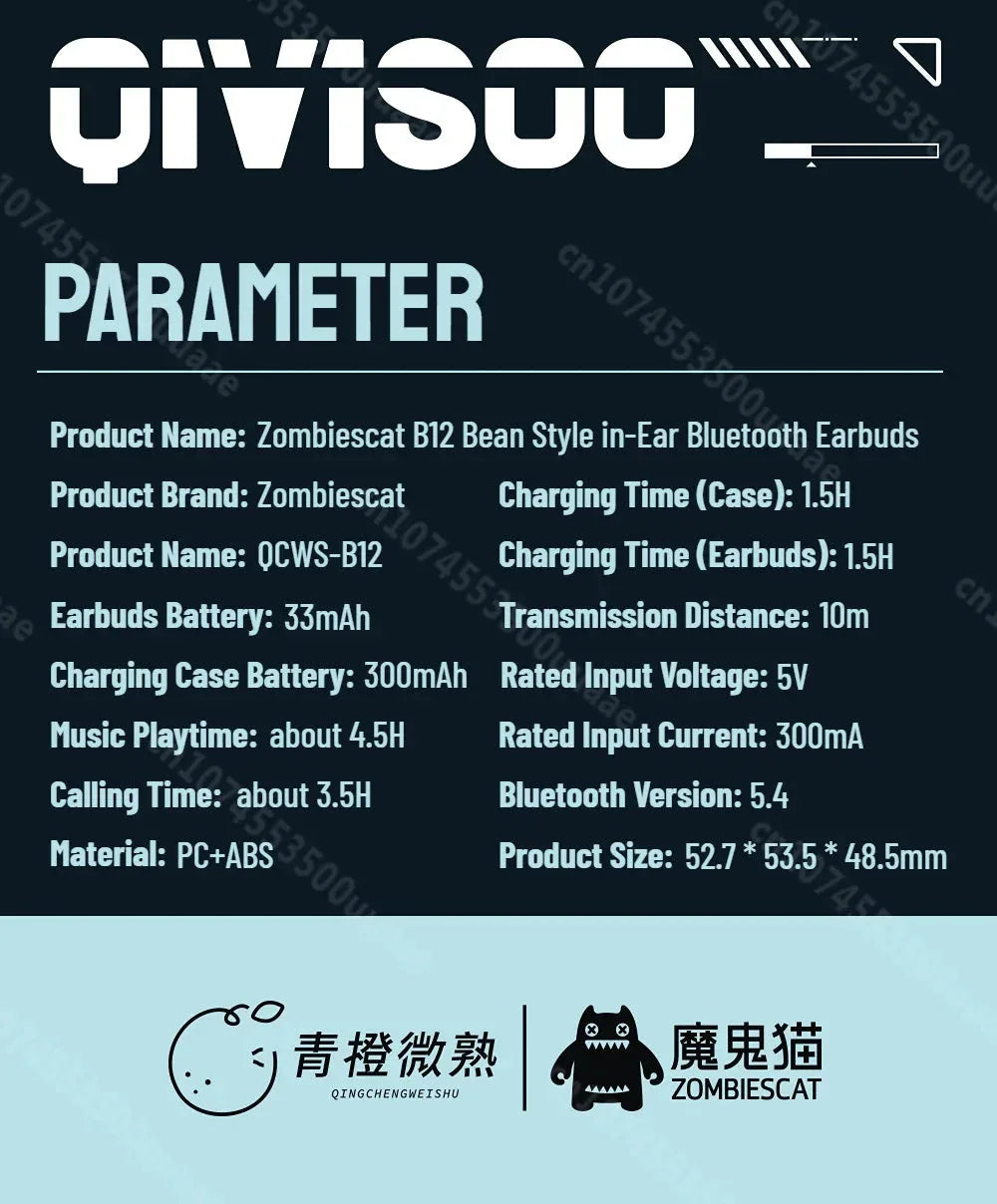 B12 TWS Wireless Earbuds Zombiescat™ - RS Store