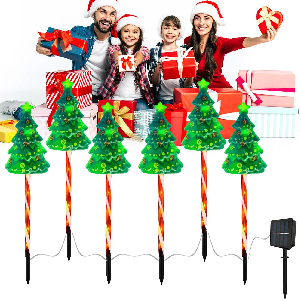 6 Pack Solar Xmas Tree Light™
