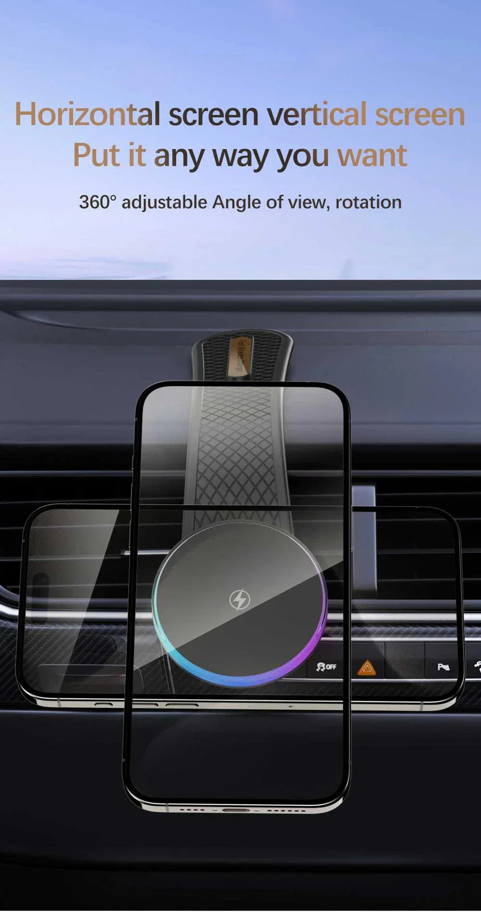 Magnetic Wireless Charger Car Adjustable Phone Holder™ - RS Store