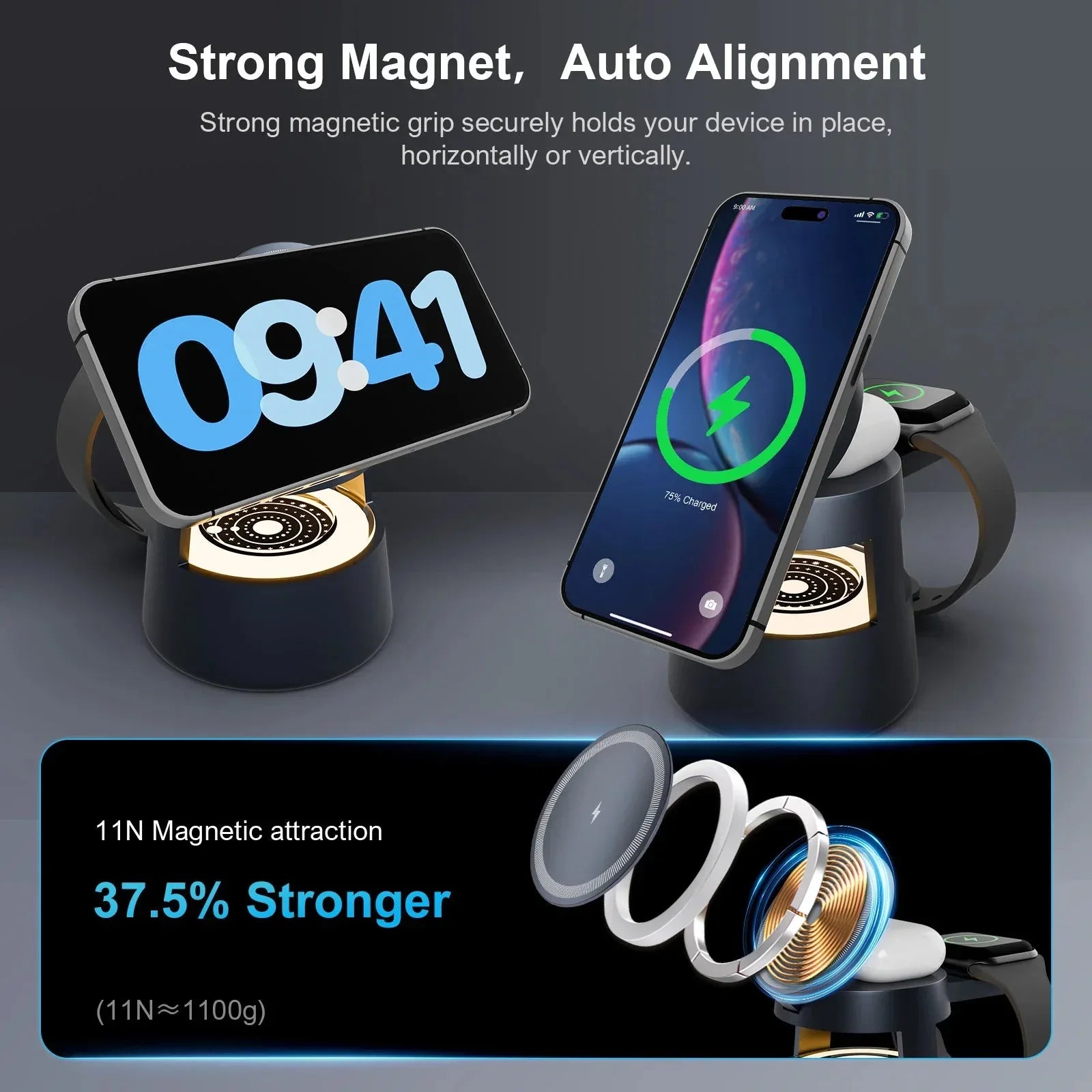 4 in 1 Wireless Charging Station Magnetic 15W Fast Charger™ - RS Store