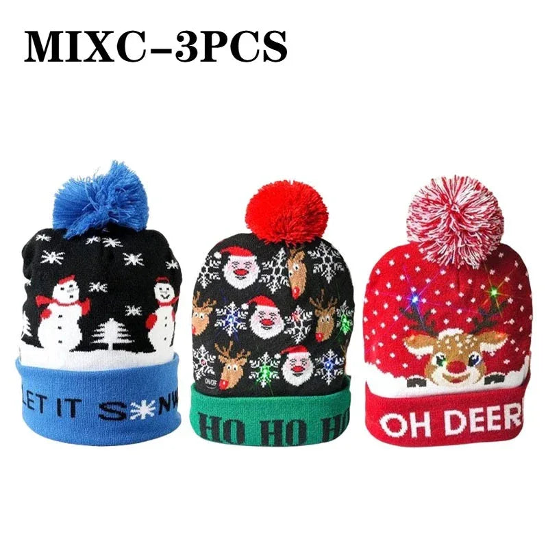 Christmas LED Knit Hat Light-Up Beanie™ - RS Store