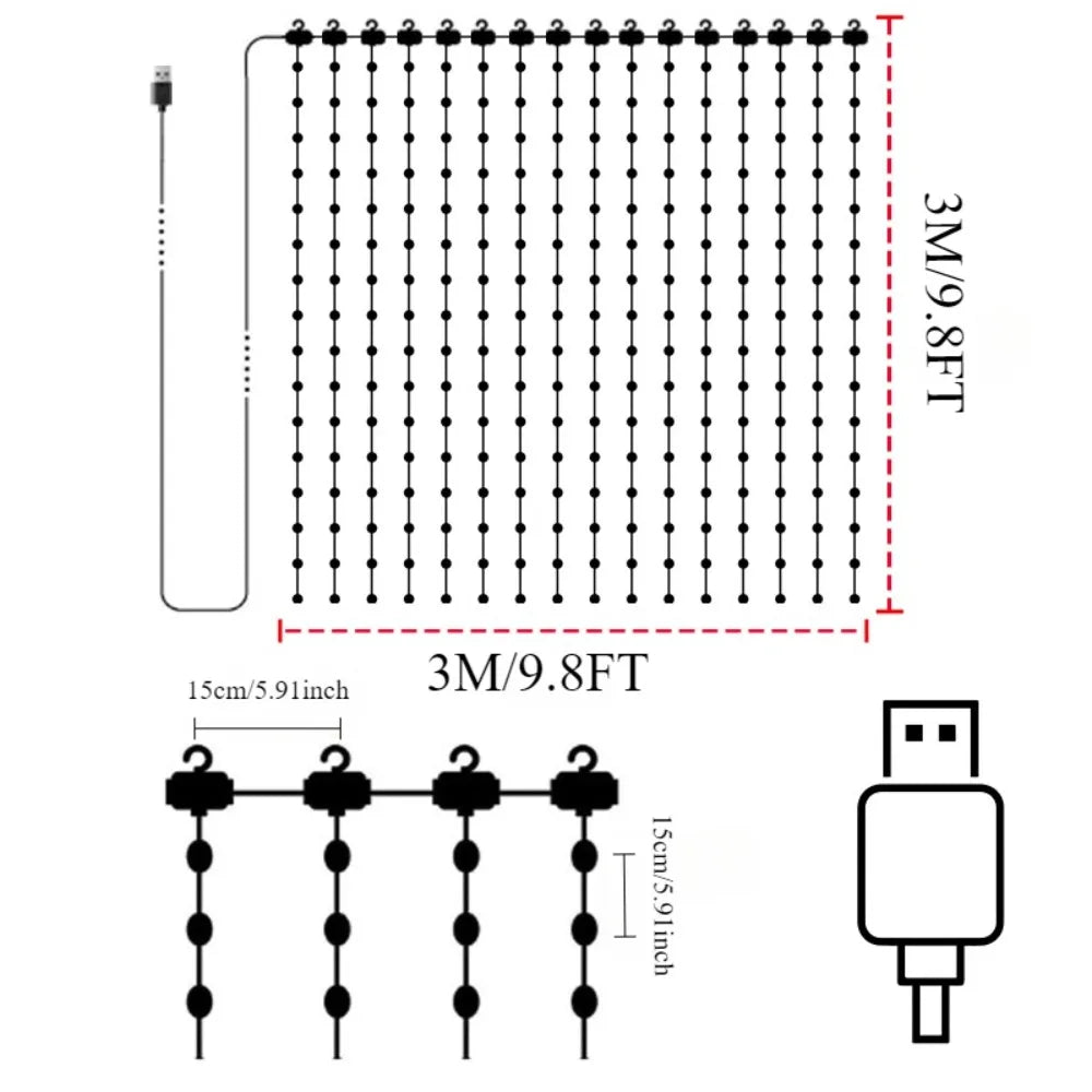 400 LED Smart Curtain Lights™