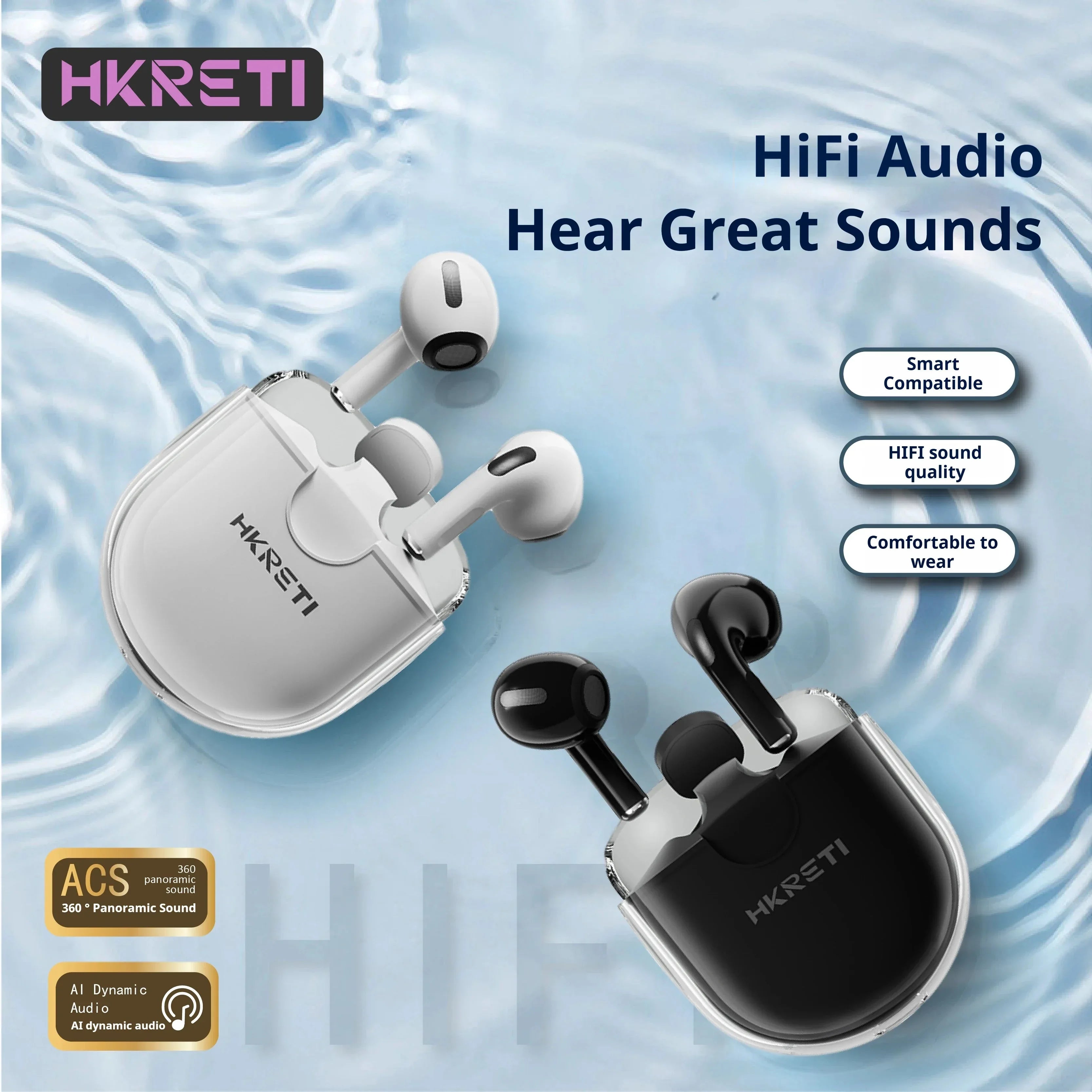 H5 Bluetooth 5.4 Wireless Earbuds HKRETI™ - RS Store