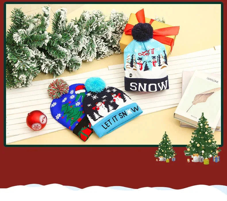 Christmas LED Knit Hat Light-Up Beanie™ - RS Store