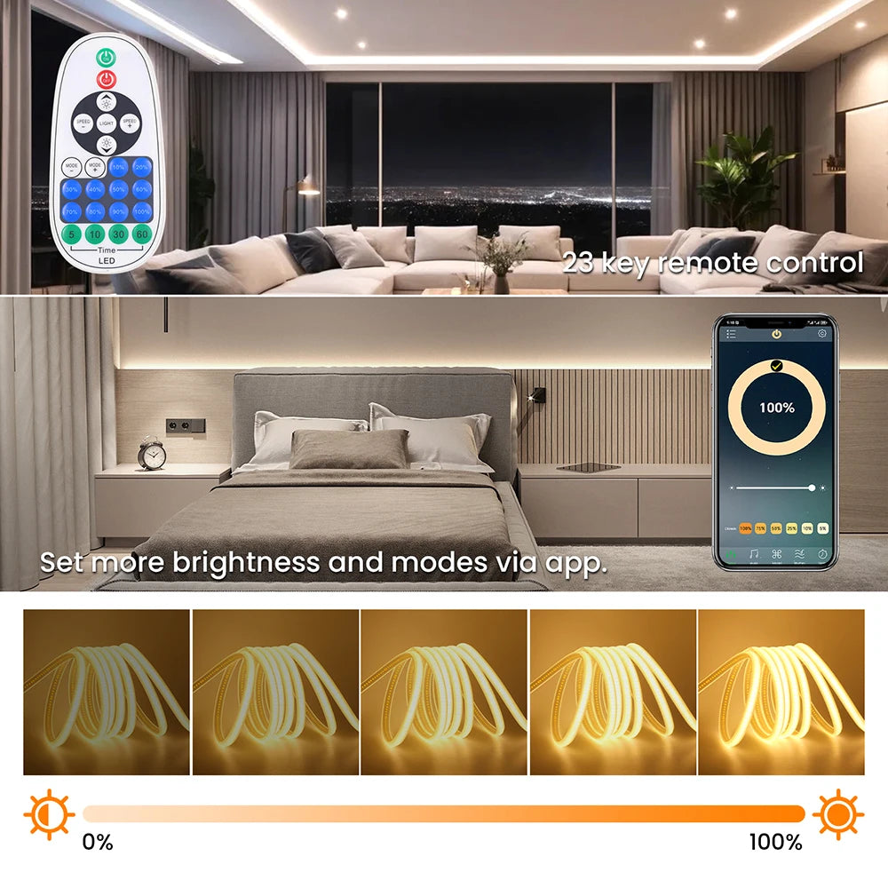 220V Dimmable COB LED Neon Strip Light Kisufu™