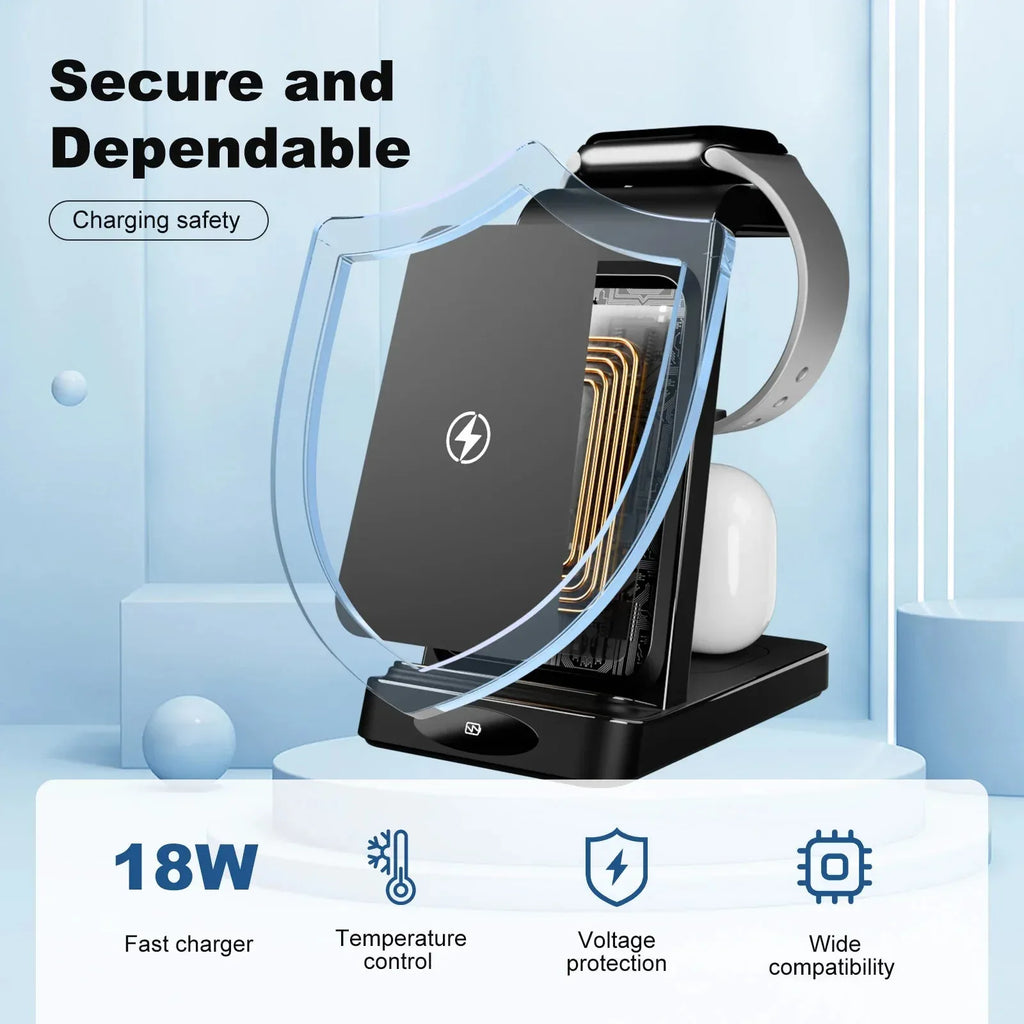 15W Wireless Chargers Magnetic 3 in 1 Foldable ™ - RS Store