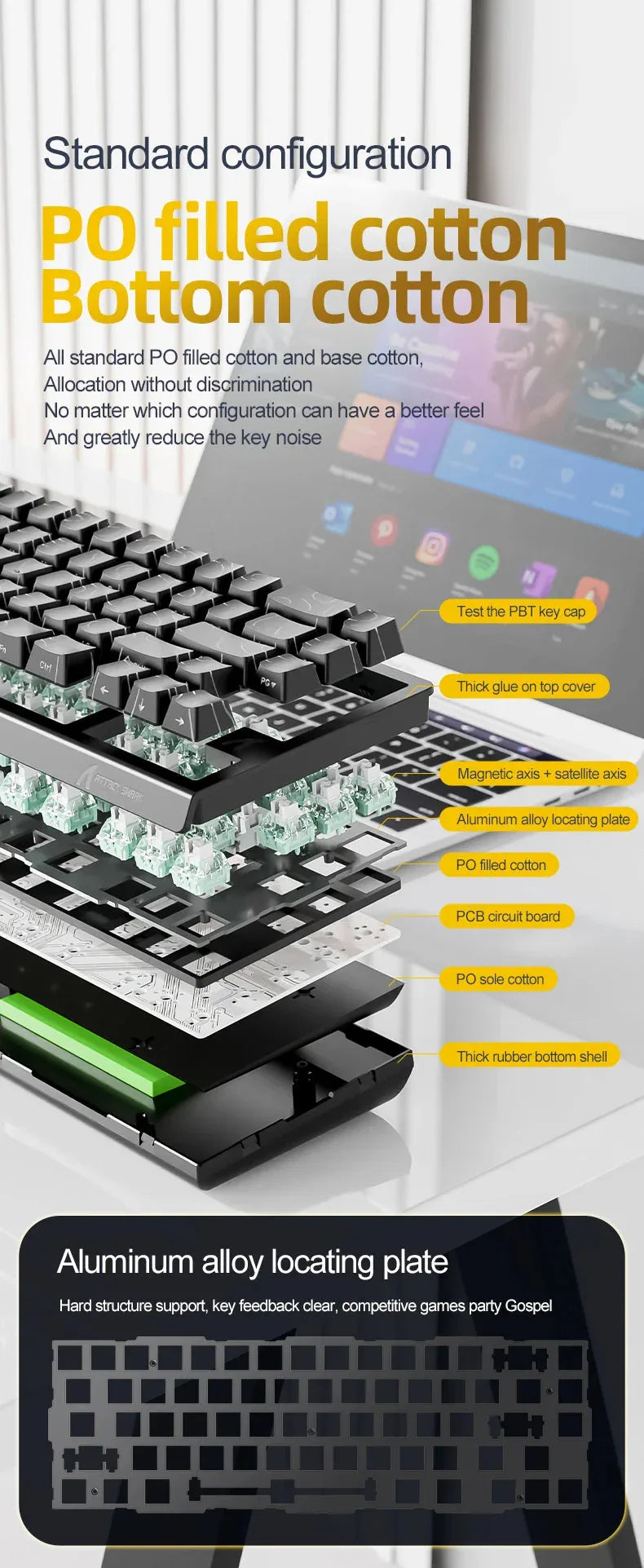 Magnetic Gaming Keyboard ATTACK SHARK™ - RS Store