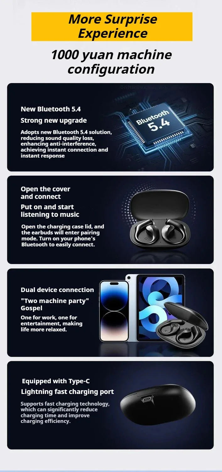 HG15 10 Hours Playtime Wireless Earbuds HKRETI™ - RS Store