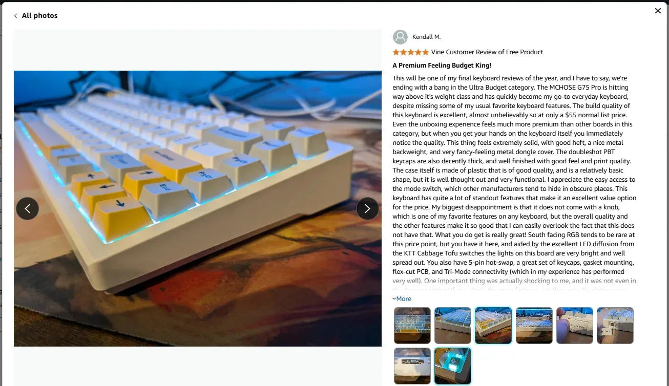 G75 Pro Wireless Mechanical Keyboard Mchose™ - RS Store