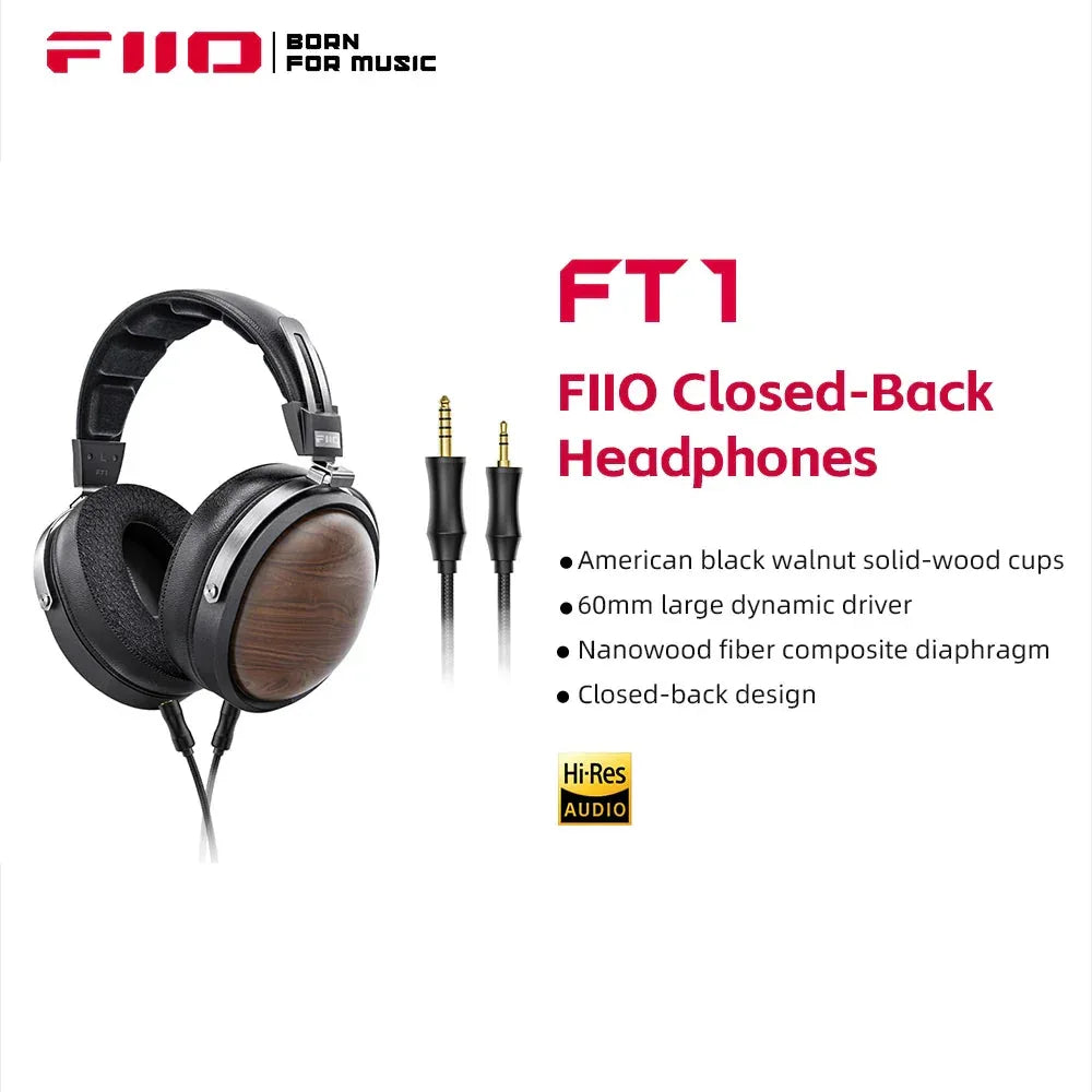 Closed-Back Over-Ear Headphones FiiO™ - RS Store