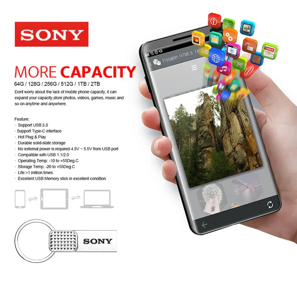 USB Flash Drive 2TB Sony™ - RS Store