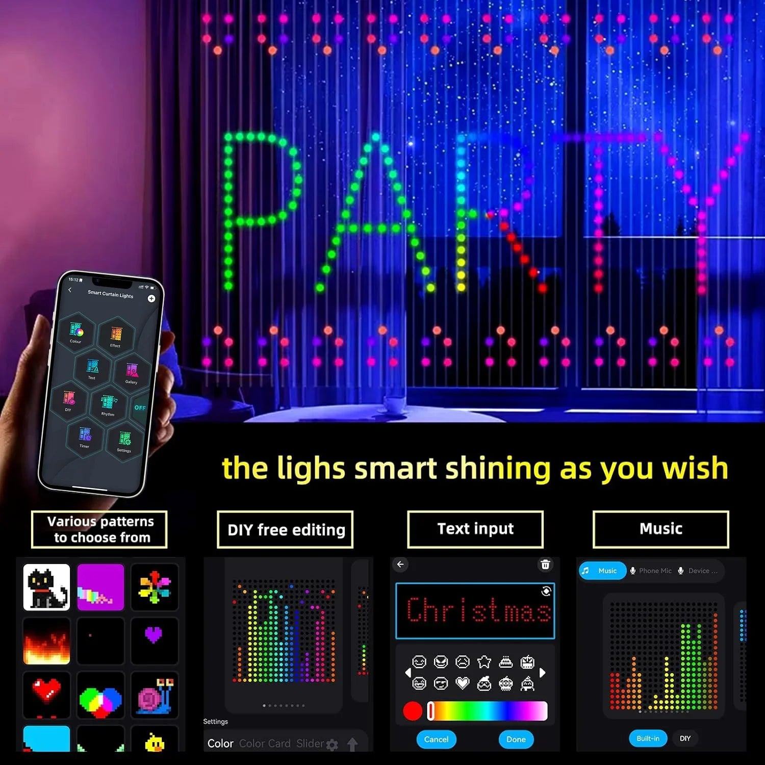 Smart LED Curtain Light APP Control™
