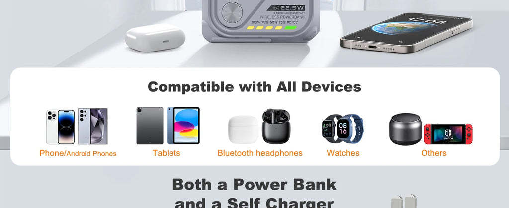 10000mAh Magnetic Wireless Power Bank Prunus™