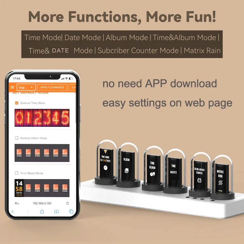 WIFI Control IPS Nixie Tube Alarm Clock Neimz™ - RS Store