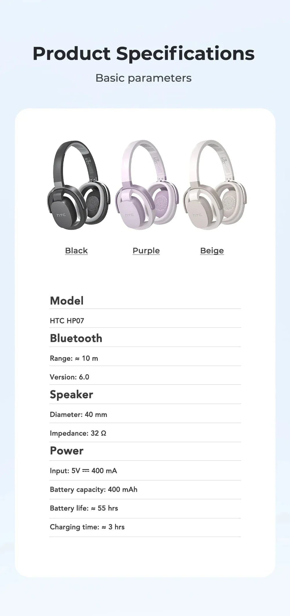 Over-ear Headphones 134 Languages Translation Earphones Htc™ - RS Store