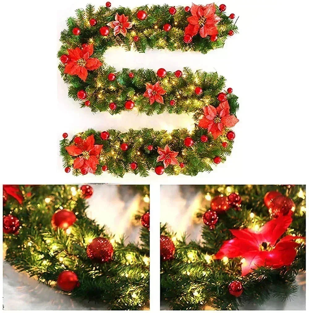 2.7M Christmas Garlands With Pinecones Red Berries™ - RS Store