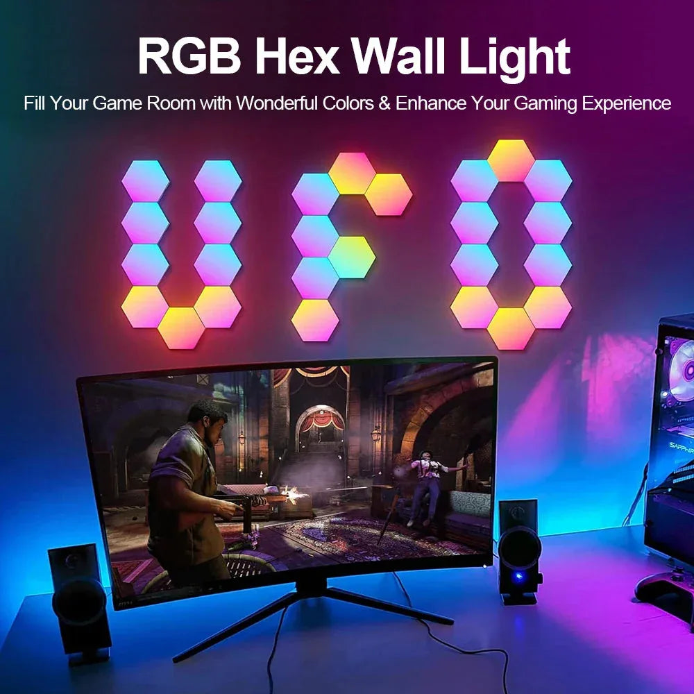RGB Smart Hexagonal Wall Lamp Toucloud™ - RS Store