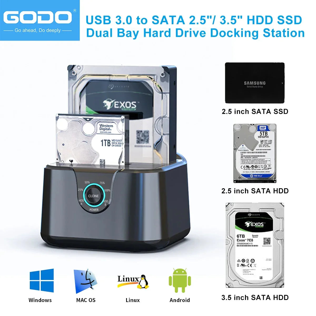 GODO Hard Drive Docking Station™ - RS Store