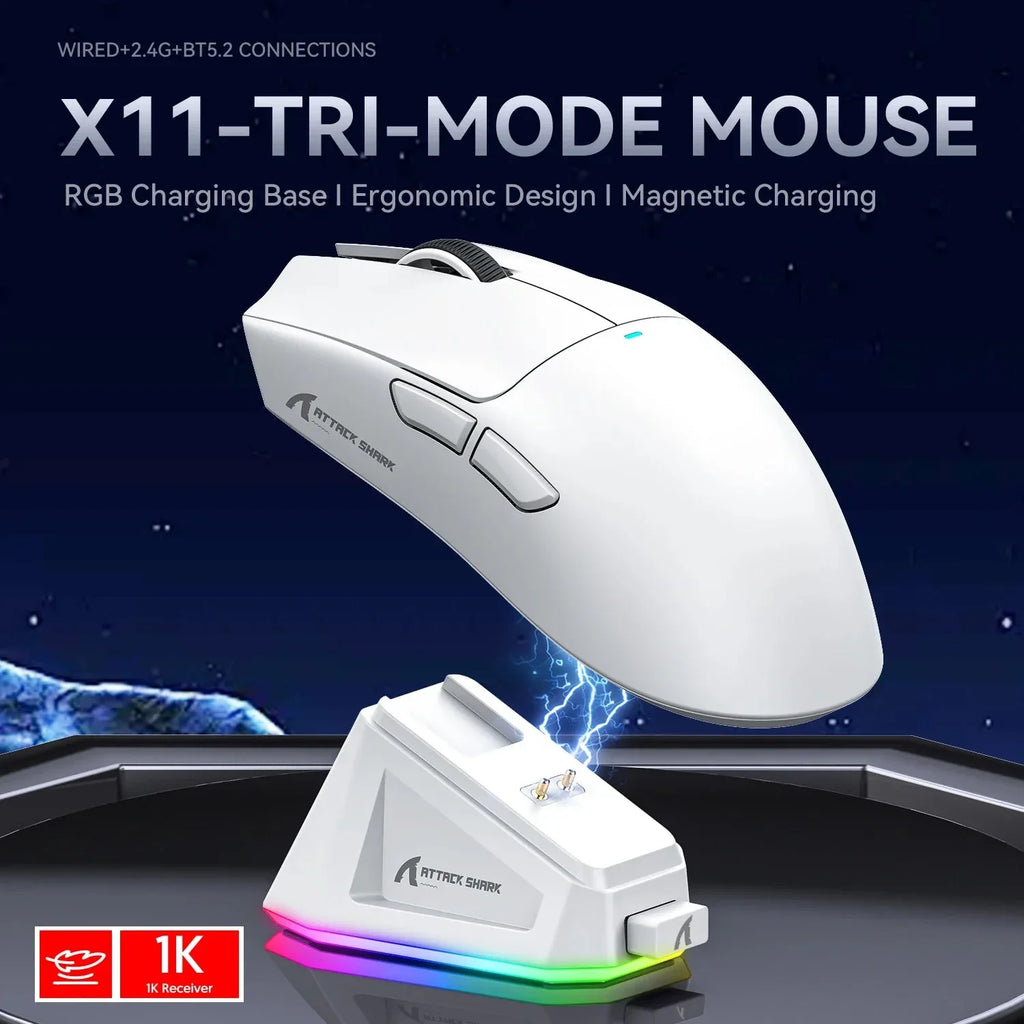 X11 Gaming Mouse Wireless Attack Shark™ - RS Store