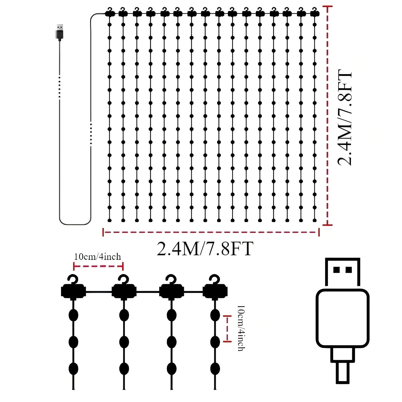 400 LED Smart Curtain Lights™