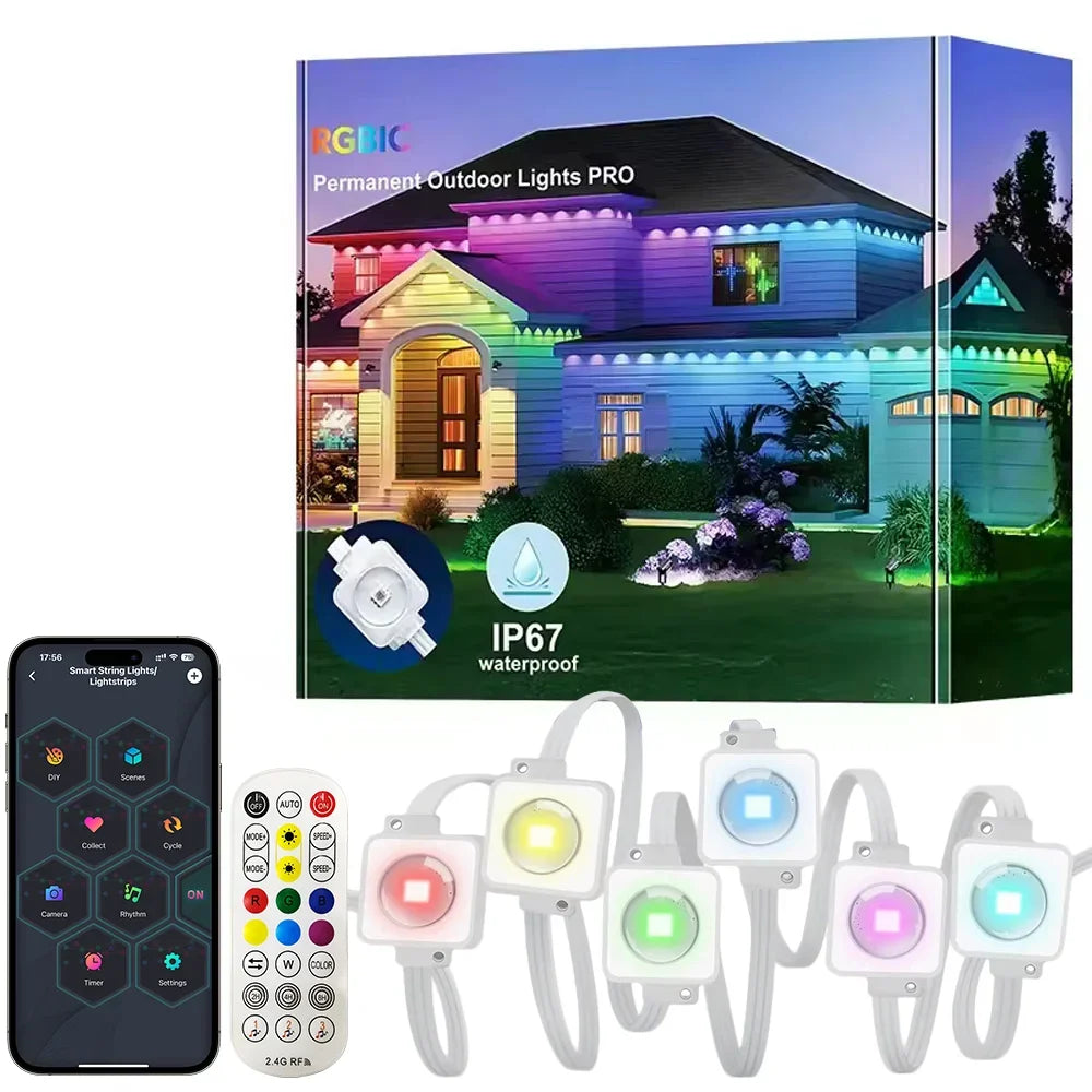 Permanent Outdoor Lights RGB Eaves Lights Bluetooth IP67 Waterproof™
