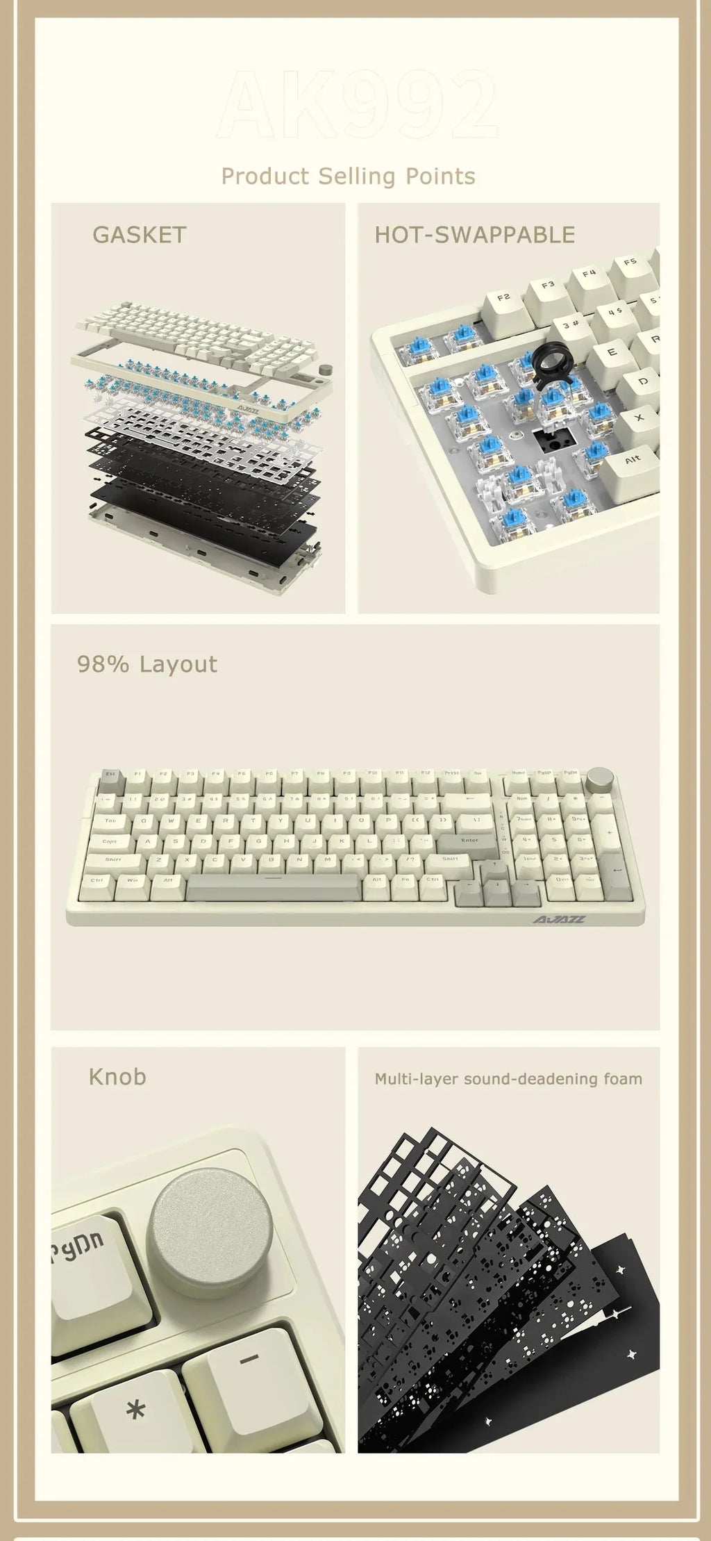 AK992 Wired Mechanical Keyboard Ajazz™ - RS Store