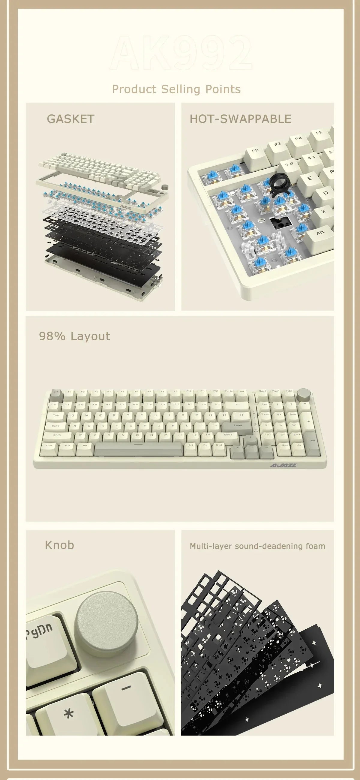 AK992 Wired Mechanical Keyboard Ajazz™ - RS Store