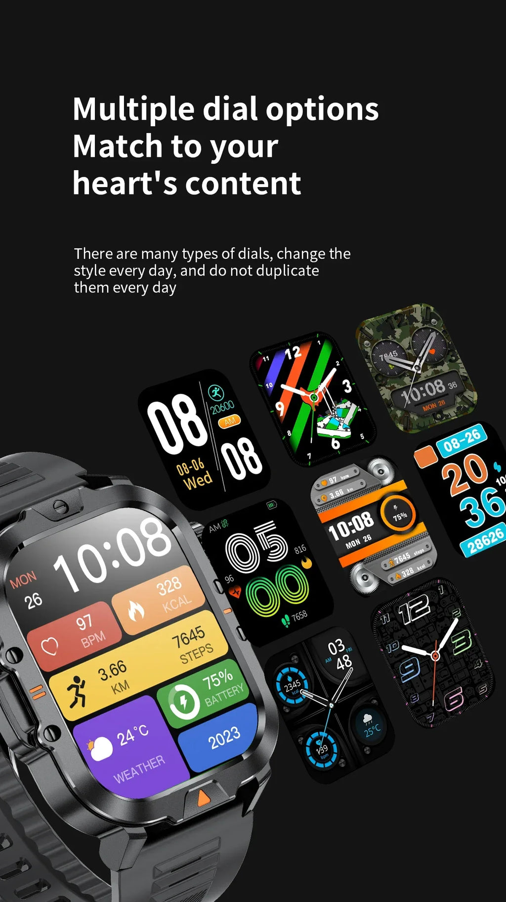 LIGE 2.01-inch HD Screen Men Smart Watch™ - RS Store