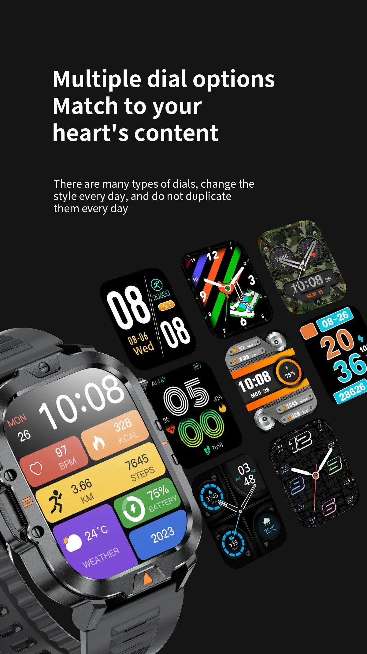 LIGE 2.01-inch HD Screen Men Smart Watch™ - RS Store